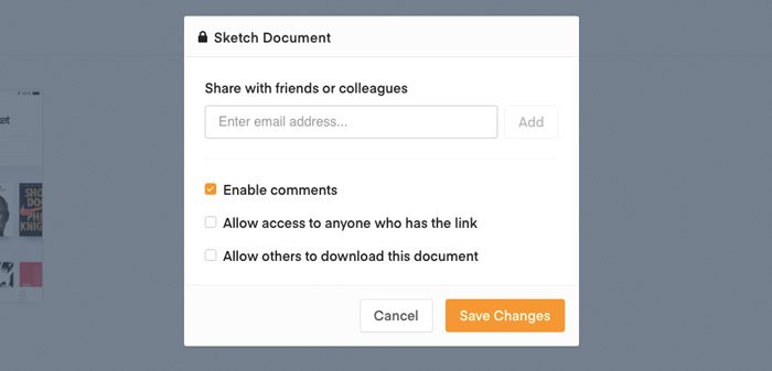 Compartir documento Sketch Cloud