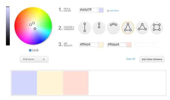 Paleta de color diseño UI: Split complementario