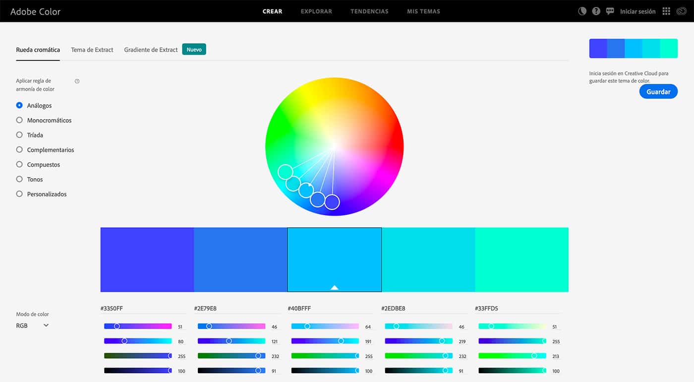 Adobe Color - Herramientas diseño UI