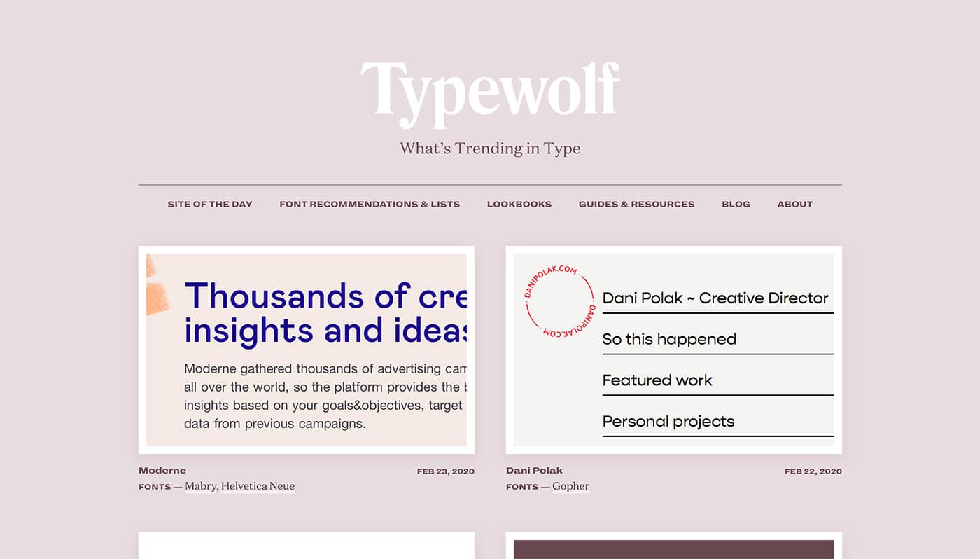 Typewolf - Herramientas diseño UI